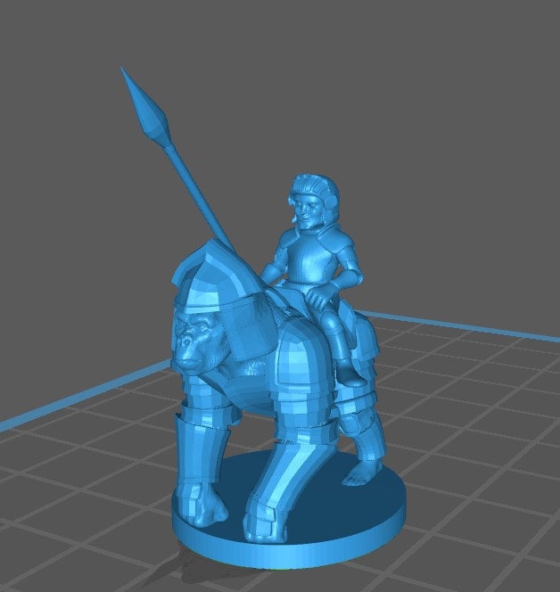 Halfling Cavalier Mini - DND - Pathfinder - Dungeons & Dragons - RPG - Tabletop - mz4250- Miniature-28mm-1"Scale