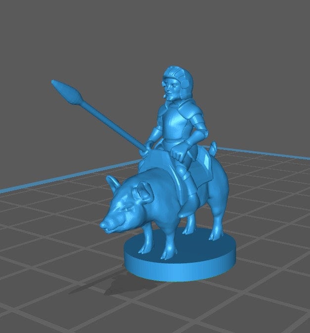 Halfling Cavalier Mini - DND - Pathfinder - Dungeons & Dragons - RPG - Tabletop - mz4250- Miniature-28mm-1"Scale