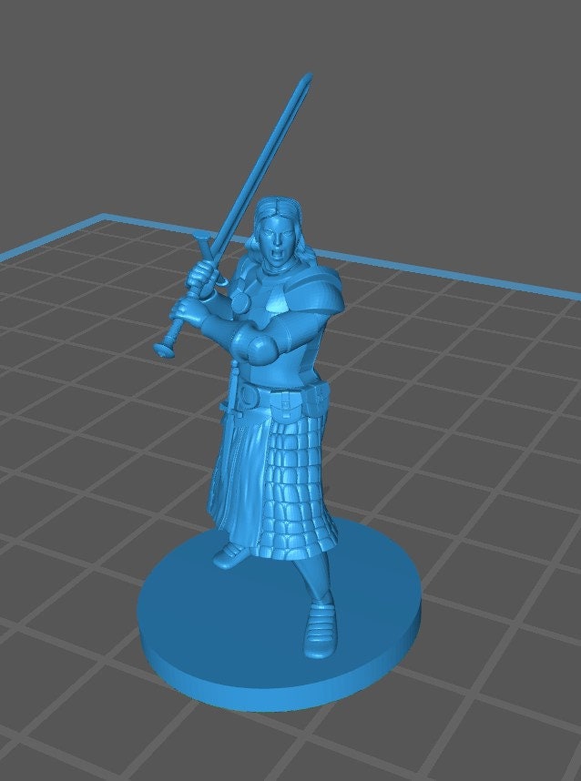 Human Fighter Mini Pack 2 - DND - Pathfinder - Dungeons & Dragons - RPG - Tabletop - mz4250- Miniature-28mm-1"Scale