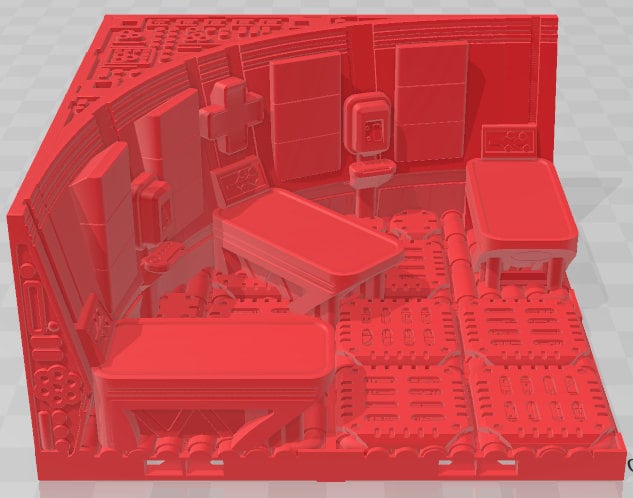 Medical Bay Tiles Set 2 - Space Ships 3 - Pathfinder - Dungeons & Dragons -RPG- Tabletop-Terrain-28 mm/1-AetherStudios