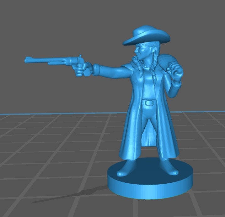 Halfling Gunslinger Mini - DND - Pathfinder - Dungeons & Dragons - RPG - Tabletop - mz4250- Miniature-28mm-1"Scale