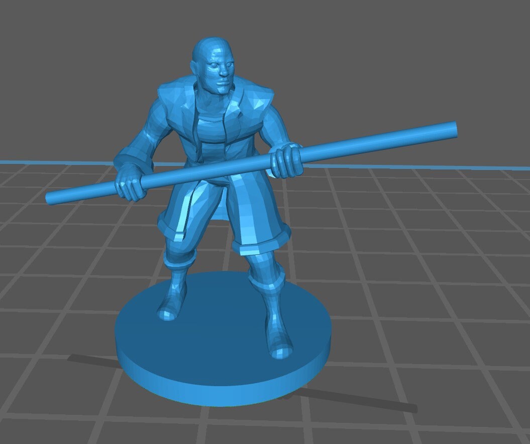 Human Monk Mini - DND - Pathfinder - Dungeons & Dragons - RPG - Tabletop - mz4250- Miniature-28mm-1"Scale