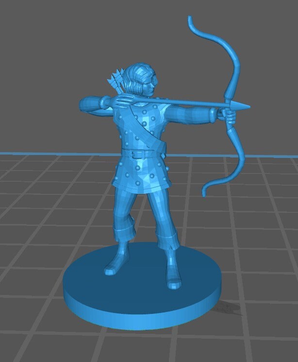 Human Rangers Mini - DND - Pathfinder - Dungeons & Dragons - RPG - Tabletop - mz4250 - Miniature - 28 mm - 1" Scale