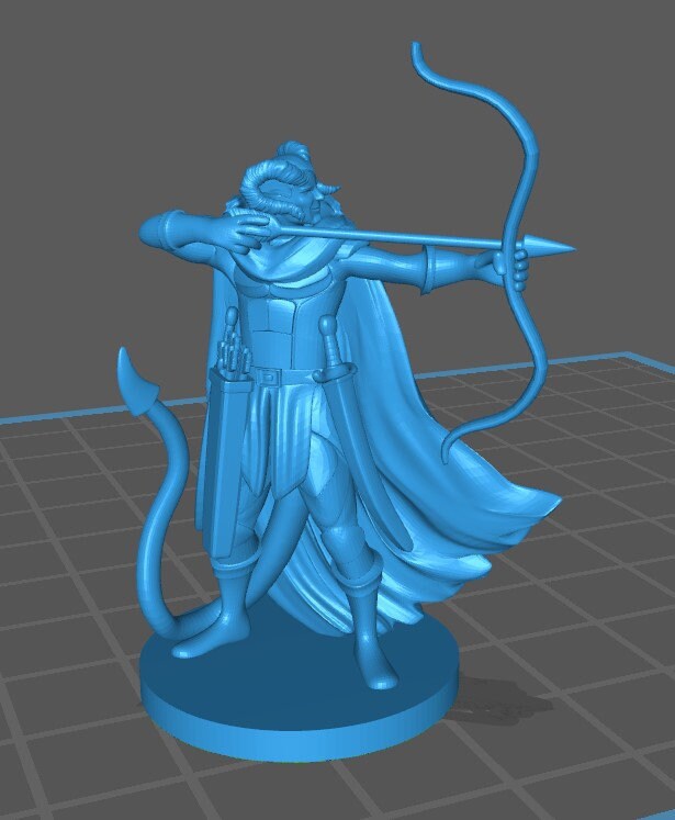 Tiefling Rangers Mini - DND - Pathfinder - Dungeons & Dragons - RPG - Tabletop - mz4250- Miniature-28mm-1"Scale