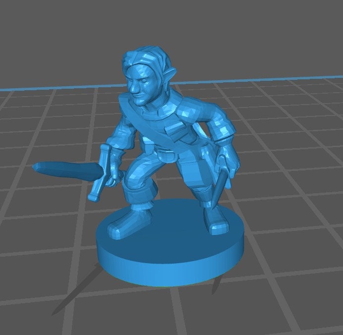 Gnome Rogue Mini - DND - Pathfinder - Dungeons & Dragons - RPG - Tabletop - mz4250- Miniature-28mm-1"Scale