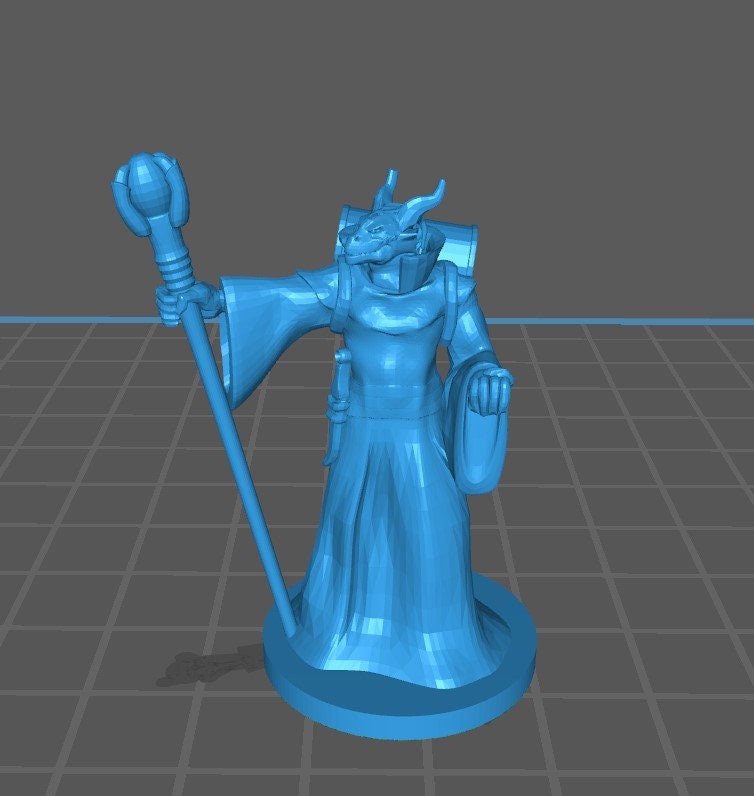 Dragonborn Sorcerer Mini - DND - Pathfinder - Dungeons & Dragons - RPG - Tabletop - mz4250- Miniature-28mm-1"Scale