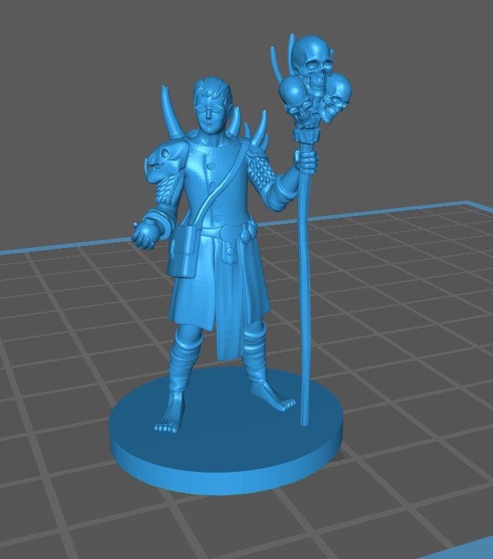 Human Warlock Mini - DND - Pathfinder - Dungeons & Dragons - RPG - Tabletop - mz4250- Miniature-28mm-1"Scale