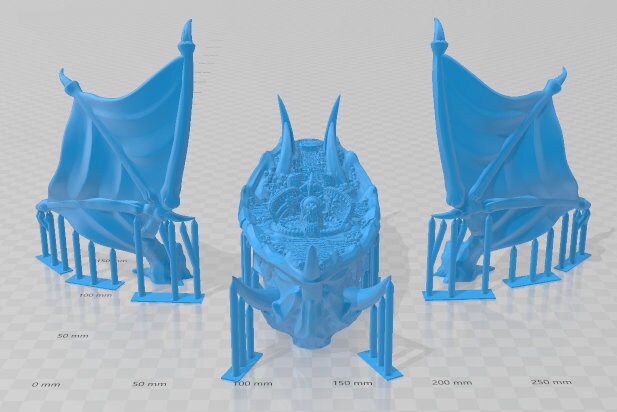 Zol Tigan's Sky Chariot - World of Aach'yn - Pathfinder - Dungeons & Dragons -RPG- Tabletop-Terrain-28 mm/1-AetherStudios