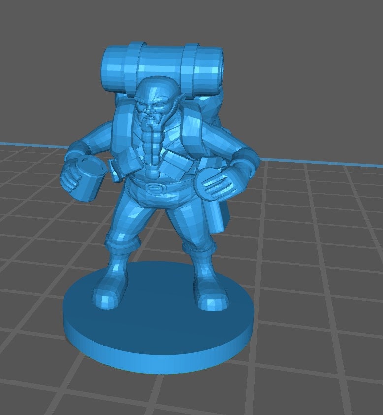 Dwarf Wizard Mini - DND - Pathfinder - Dungeons & Dragons - RPG - Tabletop - mz4250- Miniature-28mm-1"Scale