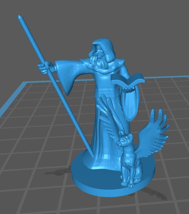 Elf Wizard Mini - DND - Pathfinder - Dungeons & Dragons - RPG - Tabletop - mz4250- Miniature-28mm-1"Scale