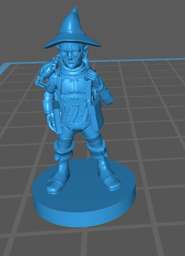 Gnome Wizard Mini - DND - Pathfinder - Dungeons & Dragons - RPG - Tabletop - mz4250- Miniature-28mm-1"Scale