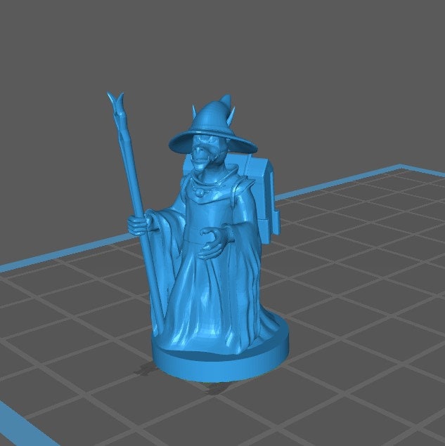 Other Races Wizard Mini - DND - Pathfinder - Dungeons & Dragons - RPG - Tabletop - mz4250- Miniature - 28 mm - 1" Scale