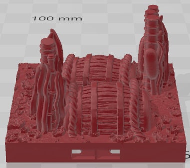 Scarlletfens Barrel Bridge Set 1 - Swamp of Sorrows - Pathfinder - Dungeons & Dragons -RPG- Tabletop-Terrain-28 mm / 1"- Aether Studios