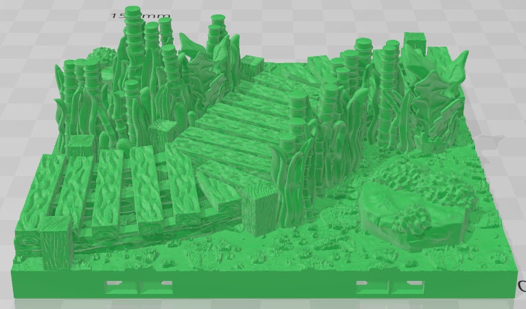 Scarlletfens Brackish Docks Set 2 - Swamp of Sorrows - Pathfinder - Dungeons & Dragons -RPG- Tabletop-Terrain-28 mm / 1"- Aether Studios