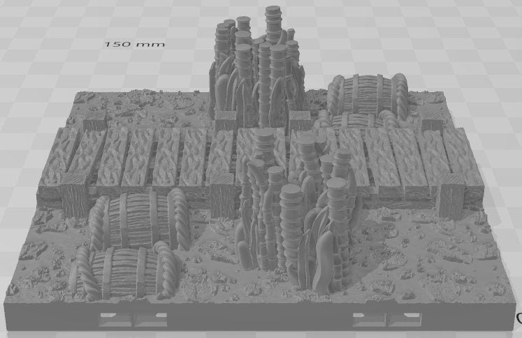 Scarlletfens Brackish Docks Set 3 - Swamp of Sorrows - Pathfinder - Dungeons & Dragons -RPG- Tabletop-Terrain-28 mm / 1"- Aether Studios