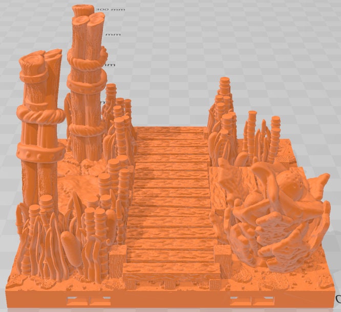 Scarlletfens Brackish Docks Set 4 - Swamp of Sorrows - Pathfinder - Dungeons & Dragons -RPG- Tabletop-Terrain-28 mm / 1"- Aether Studios
