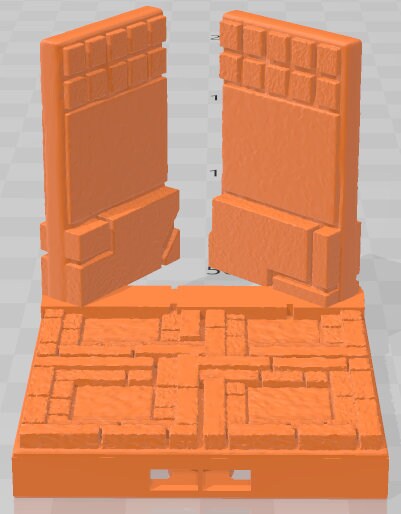 Wall 1 Secret Doors - Aztlan - Pathfinder - Dungeons & Dragons -RPG- Tabletop-Terrain-28 mm / 1"- Aether Studios