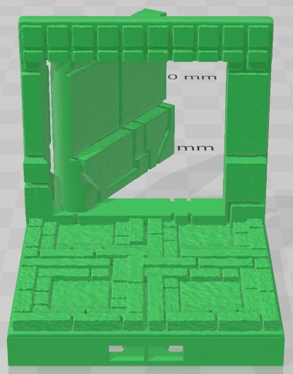 Wall 2 Secret Doors - Aztlan - Pathfinder - Dungeons & Dragons -RPG- Tabletop-Terrain-28 mm / 1"- Aether Studios
