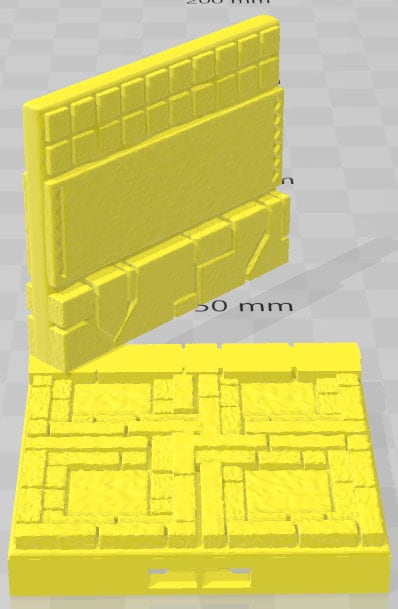 Wall 3 Secret Doors - Aztlan - Pathfinder - Dungeons & Dragons -RPG- Tabletop-Terrain-28 mm / 1"- Aether Studios