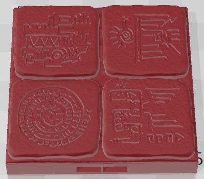 Iconography Floors - Aztlan - Pathfinder - Dungeons & Dragons -RPG- Tabletop-Terrain-28 mm / 1"- Aether Studios