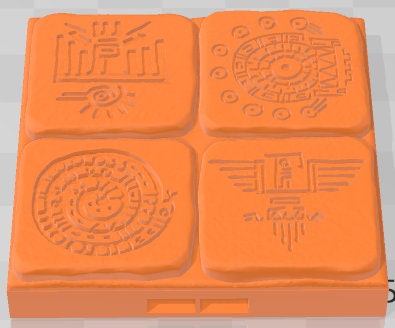 Iconography Floors - Aztlan - Pathfinder - Dungeons & Dragons -RPG- Tabletop-Terrain-28 mm / 1"- Aether Studios