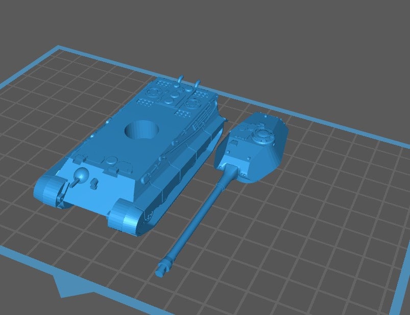 Tiger II w/Turret - 1-100 scale - Germany - Tanks - Armored Vehicle - World Of Tanks - War Game - Wargaming -Tabletop Games