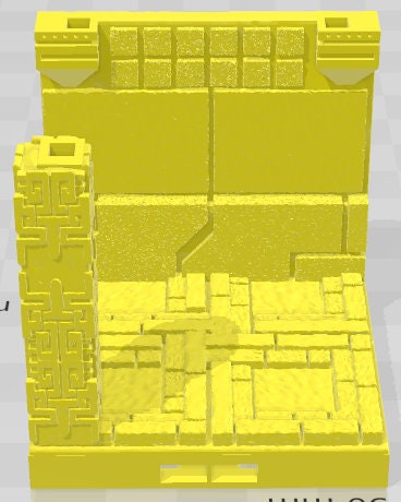 Pillars Style 3 Set 1 - Aztlan 2 Reforged - Pathfinder - Dungeons & Dragons -RPG- Tabletop-Terrain-28 mm / 1"- Aether Studios