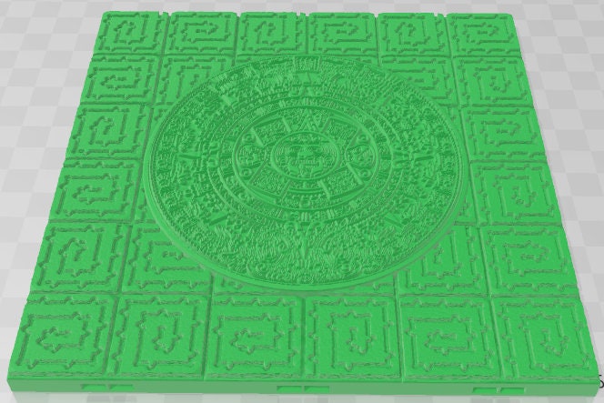Calendar Floors - Aztlan 4 Reforged - Pathfinder - Dungeons & Dragons -RPG- Tabletop-Terrain-28 mm / 1"- Aether Studios