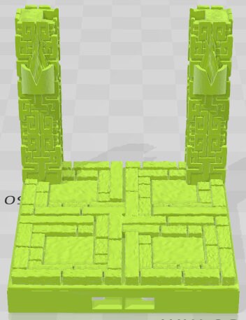 Door Frames 2 Set 2 - Aztlan 4 Reforged - Pathfinder - Dungeons & Dragons -RPG- Tabletop-Terrain-28 mm / 1"- Aether Studios
