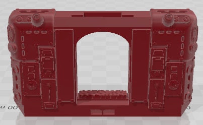 Industrial Yardwork's Industrial Tech Car End - Electro Rail Trains -Pathfinder-Dungeons&Dragons-RPG-Tabletop-Terrain-28mm/1-AetherStudios
