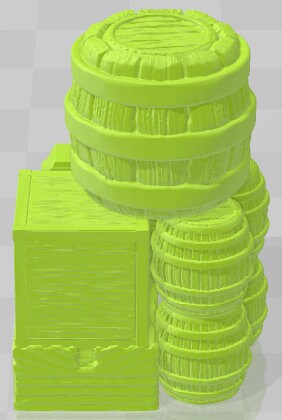 Industrial Yardwork's Loose Cargo - Electro Rail Trains -Pathfinder-Dungeons&Dragons-RPG-Tabletop-Terrain-28mm-AetherStudios