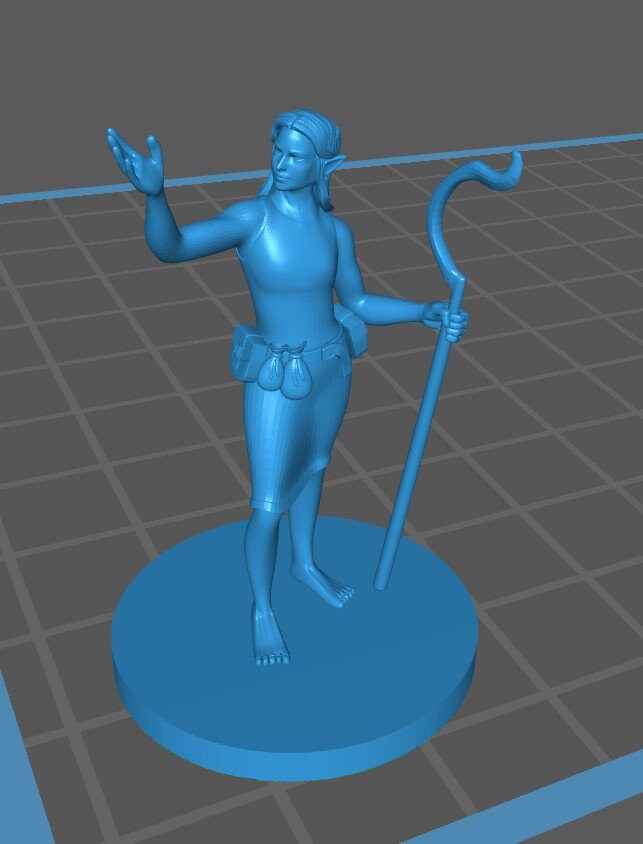 Female Elf Druid Mini - DND - Pathfinder - Dungeons & Dragons - RPG - Tabletop - mz4250- Miniature-28mm-1"Scale