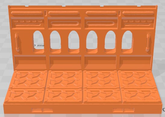 Clan Onasan Line Diamond Plate Car Sides - Electro Rail Trains -Pathfinder-Dungeons&Dragons-RPG-Tabletop-Terrain-28mm-AetherStudios