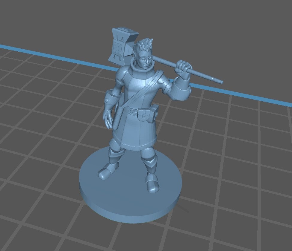 Elf Artificer Mini - DND - Pathfinder - Dungeons & Dragons - RPG - Tabletop - mz4250- Miniature-28mm-1"Scale