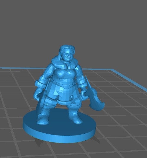 Dwarven Barbarian Mini - DND - Pathfinder - Dungeons & Dragons - RPG - Tabletop - mz4250- Miniature-28mm-1"Scale