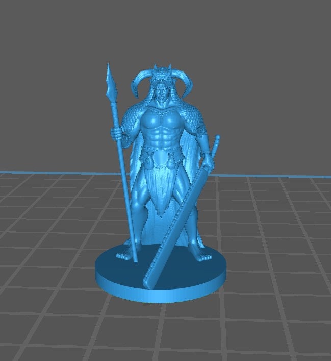 Human Male Barbarian Mini - DND - Pathfinder - Dungeons & Dragons - RPG - Tabletop - mz4250- Miniature-28mm-1"Scale