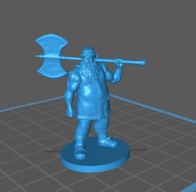 Human Male Barbarian Mini - DND - Pathfinder - Dungeons & Dragons - RPG - Tabletop - mz4250- Miniature-28mm-1"Scale