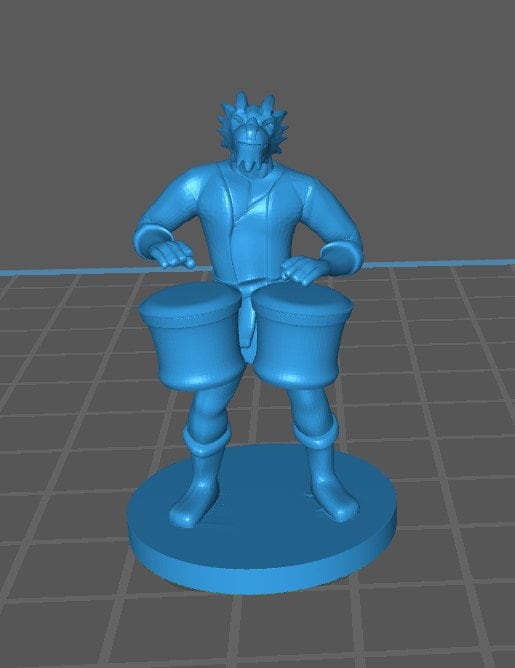 Dragonborn Bard Mini - DND - Pathfinder - Dungeons & Dragons - RPG - Tabletop - mz4250- Miniature-28mm-1"Scale