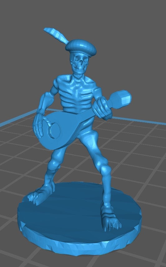 Undead Bard Mini - DND - Pathfinder - Dungeons & Dragons - RPG - Tabletop - mz4250- Miniature-28mm-1"Scale