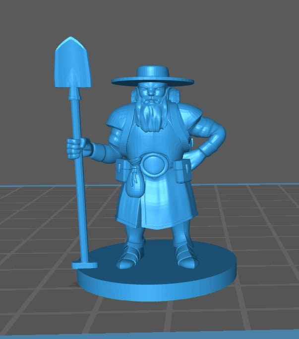 Dwarf Cleric Mini - DND - Pathfinder - Dungeons & Dragons - RPG - Tabletop - mz4250- Miniature - 28 mm - 1" Scale