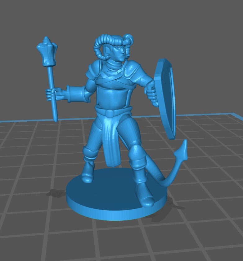 Tiefling Cleric Mini - DND - Pathfinder - Dungeons & Dragons - RPG - Tabletop - mz4250- Miniature - 28 mm - 1" Scale