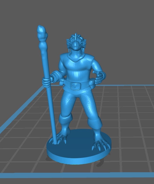 Dragonborn Druid Mini - DND - Pathfinder - Dungeons & Dragons - RPG - Tabletop - mz4250- Miniature-28mm-1"Scale