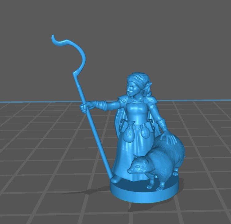 Gnome Druid Mini - DND - Pathfinder - Dungeons & Dragons - RPG - Tabletop - mz4250- Miniature-28mm-1"Scale