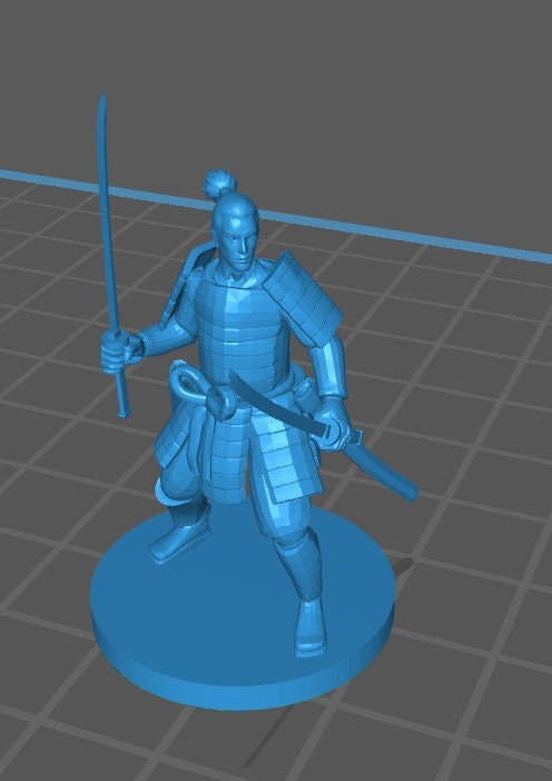 Samurai Mini - DND - Pathfinder - Dungeons & Dragons - RPG - Tabletop - mz4250- Miniature-28mm-1"Scale