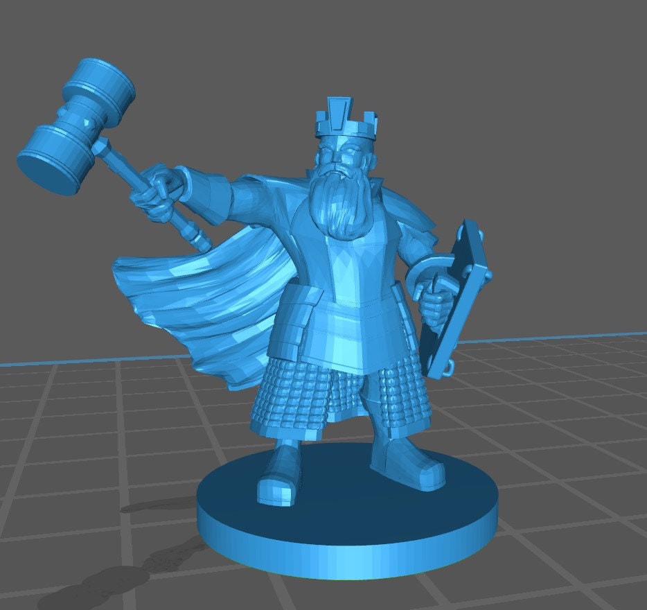 Dwarf Fighter Mini - DND - Pathfinder - Dungeons & Dragons - RPG - Tabletop - mz4250- Miniature-28mm-1"Scale