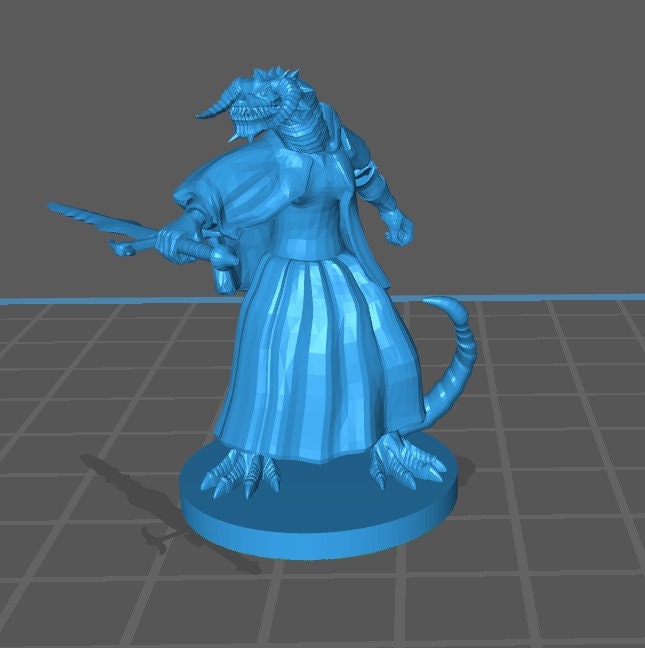 Half Dragon Fighters Mini - DND - Pathfinder - Dungeons & Dragons - RPG - Tabletop - mz4250- Miniature-28mm-1"Scale