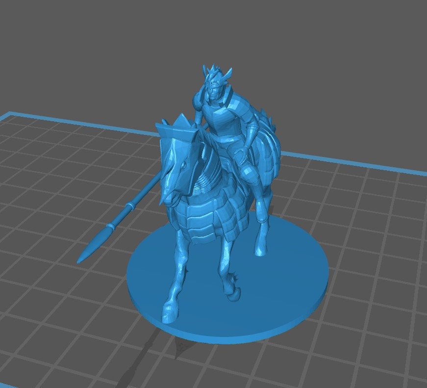 Human Cavalier Mini - DND - Pathfinder - Dungeons & Dragons - RPG - Tabletop - mz4250- Miniature-28mm-1"Scale