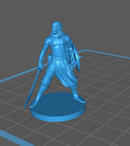 Human Fighter Mini Pack 1 - DND - Pathfinder - Dungeons & Dragons - RPG - Tabletop - mz4250- Miniature-28mm-1"Scale