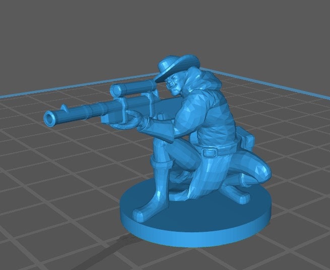 Half Orc Gunslinger Mini - DND - Pathfinder - Dungeons & Dragons - RPG - Tabletop - mz4250- Miniature-28mm-1"Scale