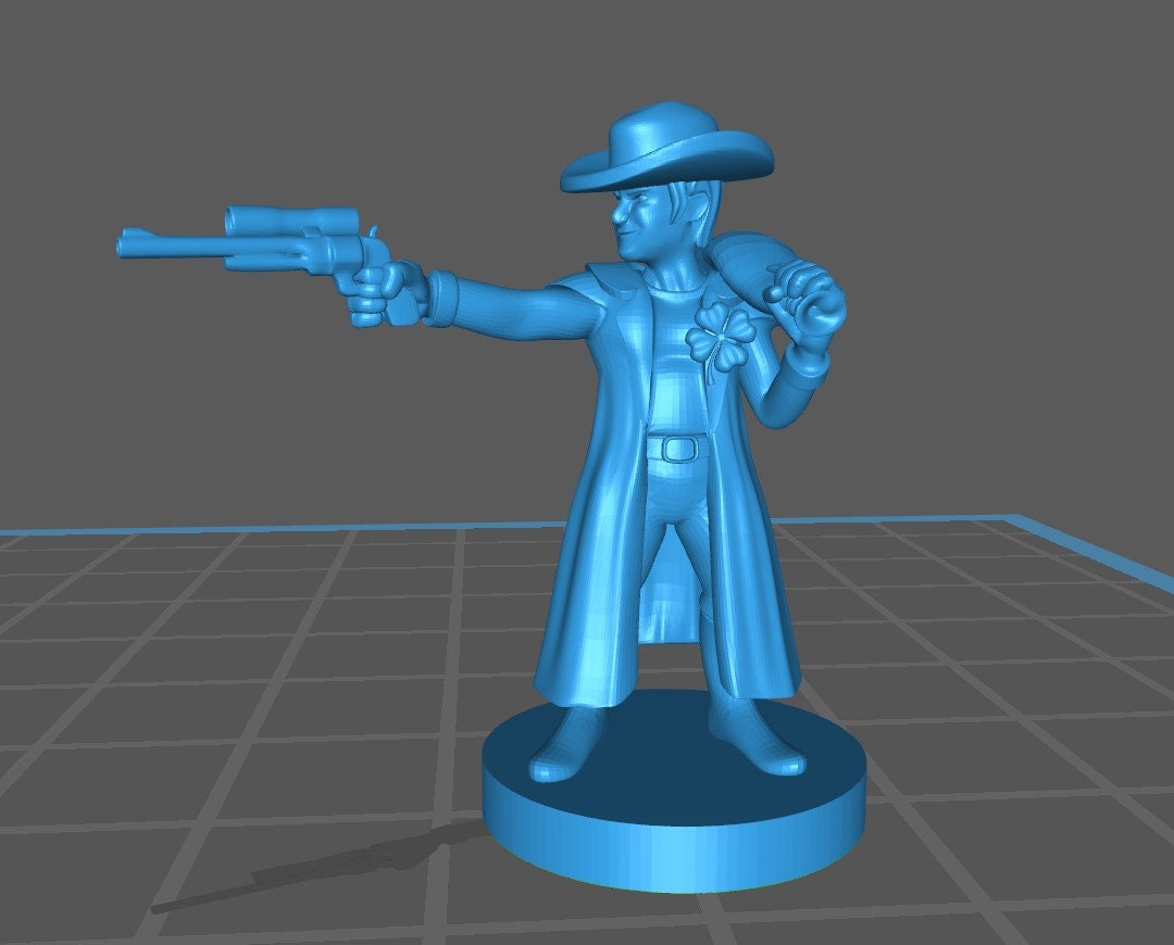 Halfling Gunslinger Mini - DND - Pathfinder - Dungeons & Dragons - RPG - Tabletop - mz4250- Miniature-28mm-1"Scale